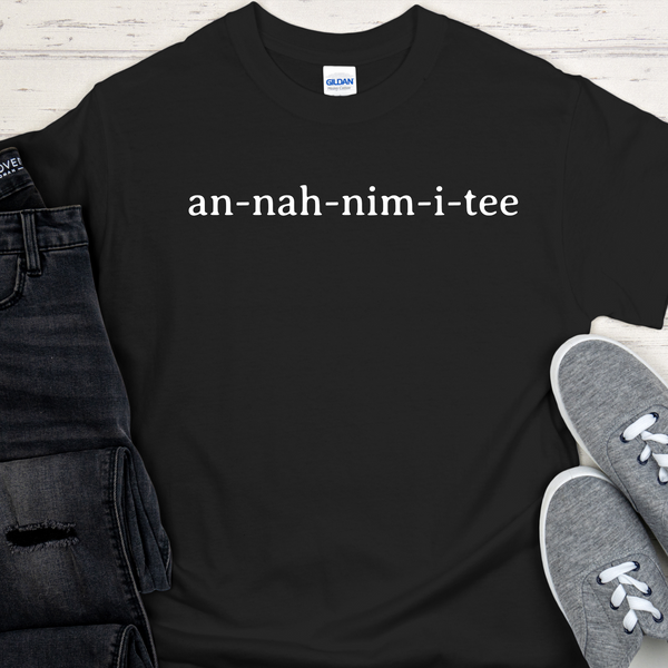 Recovery T-Shirt | Inspiring Sobriety |  Anonymity (An-nah-nim-i-tee)