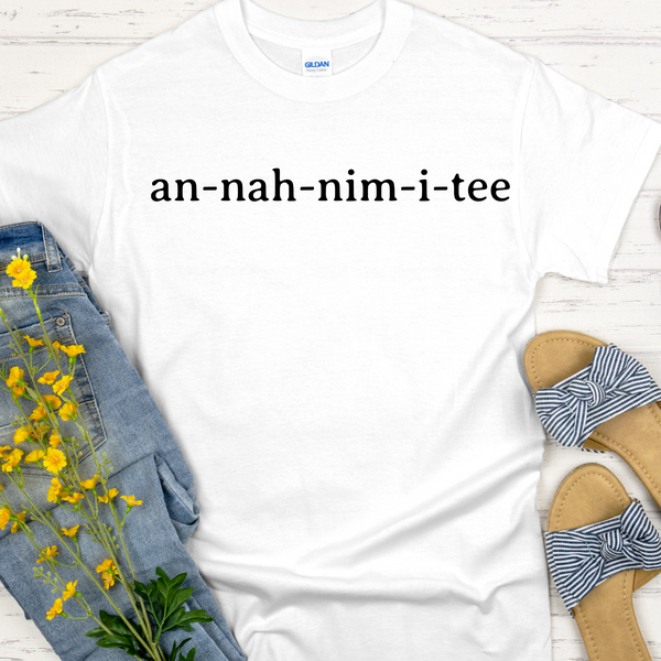 Recovery T-Shirt | Inspiring Sobriety |  Anonymity (An-nah-nim-i-tee)