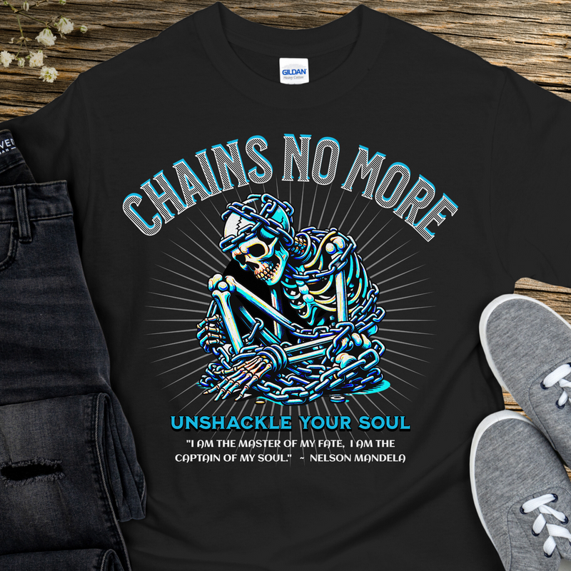 black Recovery T-Shirt | Inspiring Sobriety |  Chains No More