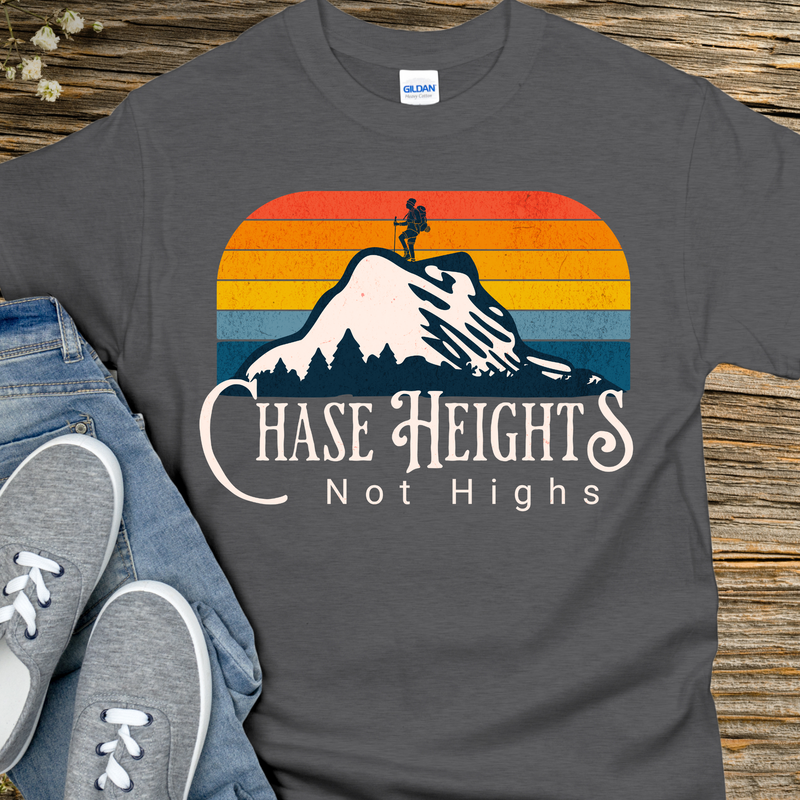 gray Recovery T-Shirt | Inspiring Sobriety | Chase Heights, Not Highs