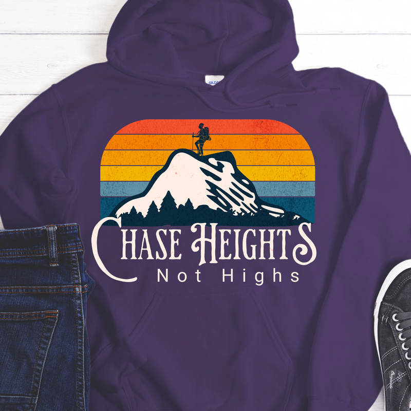 purple Recovery Hoodie | Inspiring Sobriety | Chase Heights, Not Highs