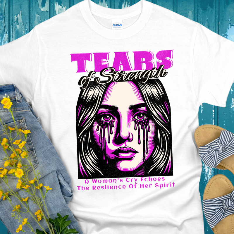 white Recovery T-Shirt | Inspiring Sobriety |  Tears of Strength