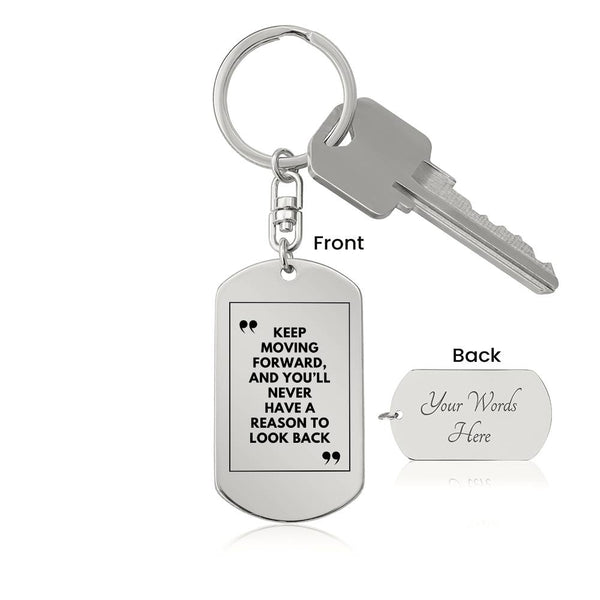Recovery Keychain | Inspiring Sobriety | Keep Moving Forward