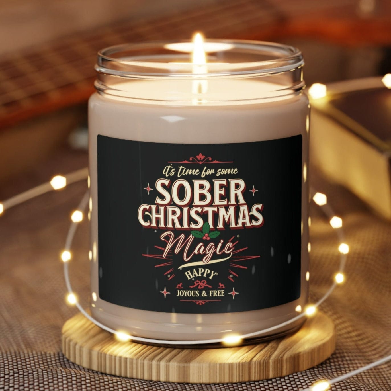 Christmas Recovery Candle | Inspiring Sobriety | Sober Christmas Magic