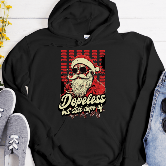 Christmas Recovery Hoodie | Inspiring Sobriety |  Dopeless But Dope AF Santa
