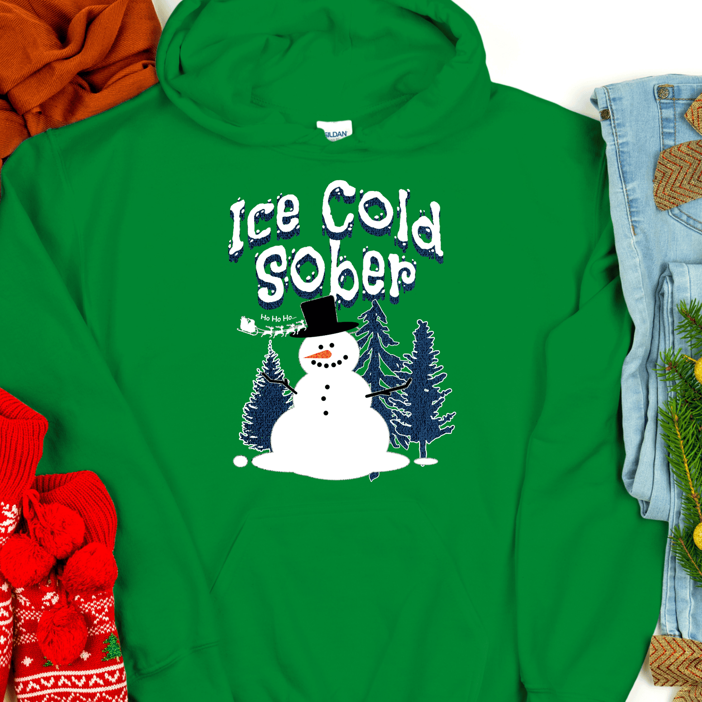 Christmas Recovery Hoodie | Inspiring Sobriety |  Ice Cold Sober