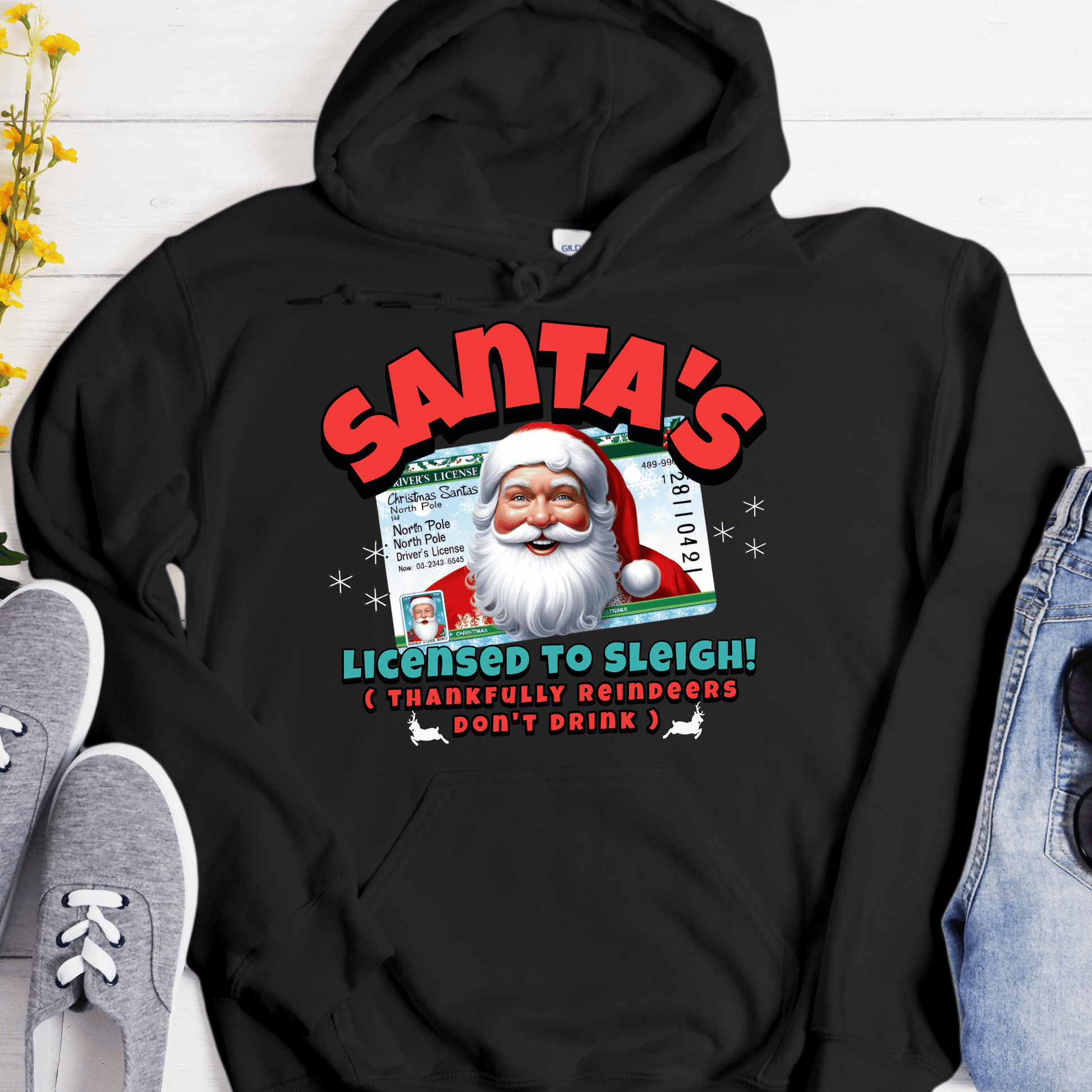 Christmas Recovery Hoodie | Inspiring Sobriety |  Santa's Licensed To Sleigh