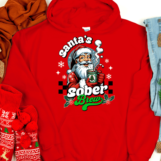 Christmas Recovery Hoodie | Inspiring Sobriety |  Santa's Sober Brew