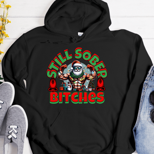 Christmas Recovery Hoodie | Inspiring Sobriety |  Santa's Still Sober B!tches