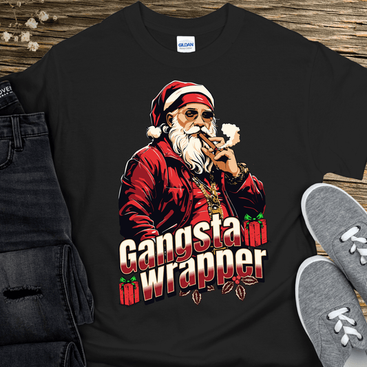 Christmas Recovery T-Shirt | Inspiring Sobriety |  Gangsta Wrapper