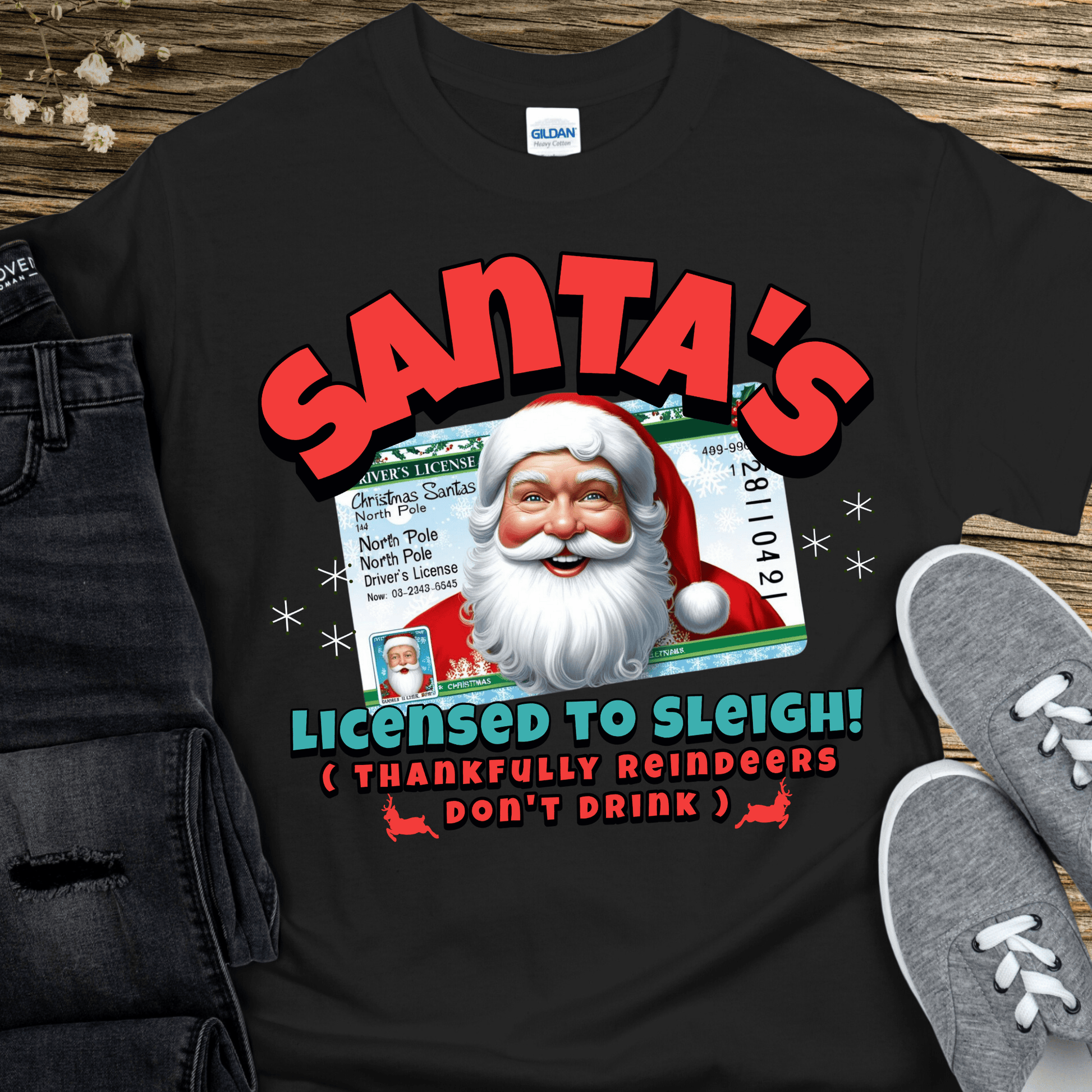 Christmas Recovery T-Shirt | Inspiring Sobriety |  Santa's Licensed To Sleigh