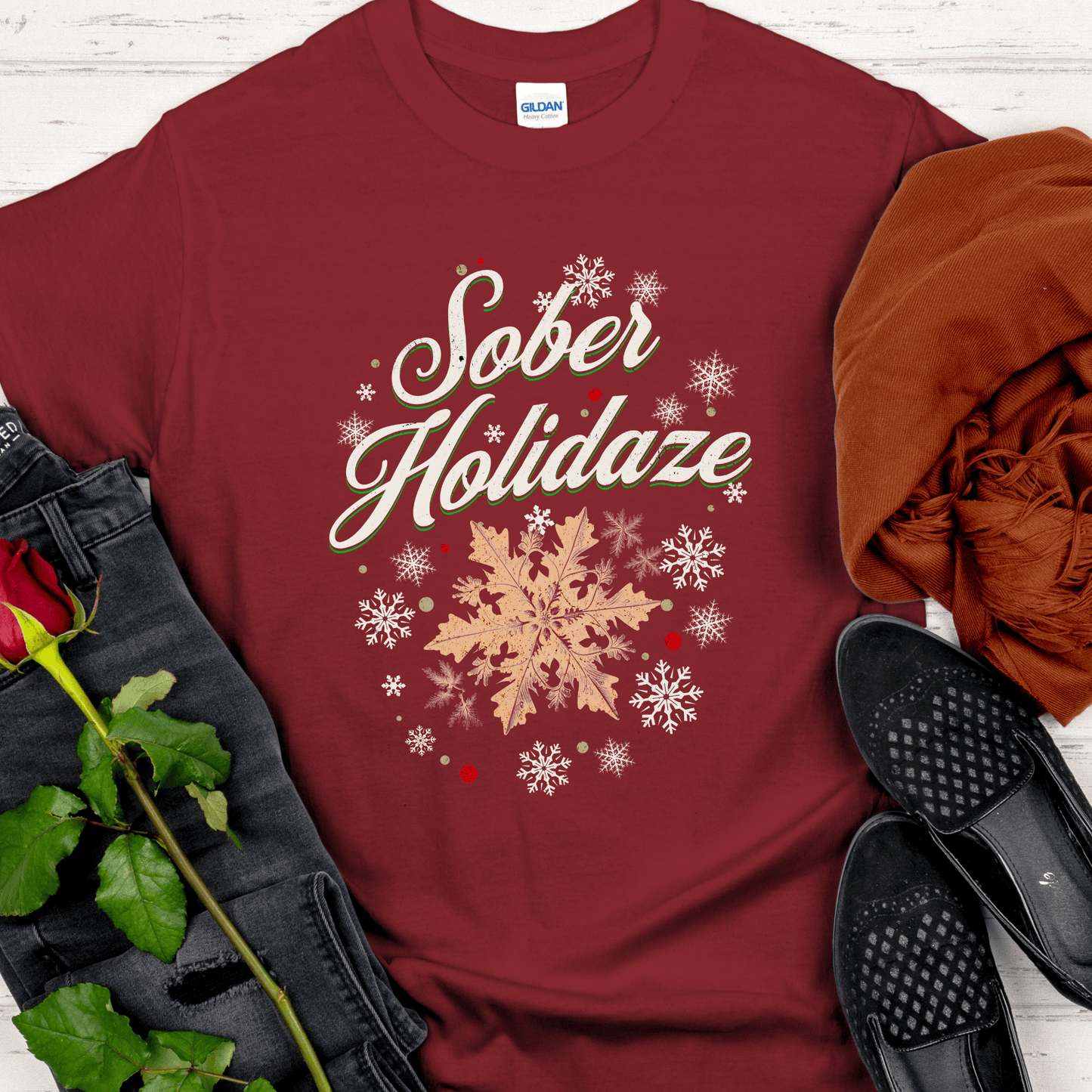 Christmas Recovery T-Shirt | Inspiring Sobriety |  Sober Holidaze