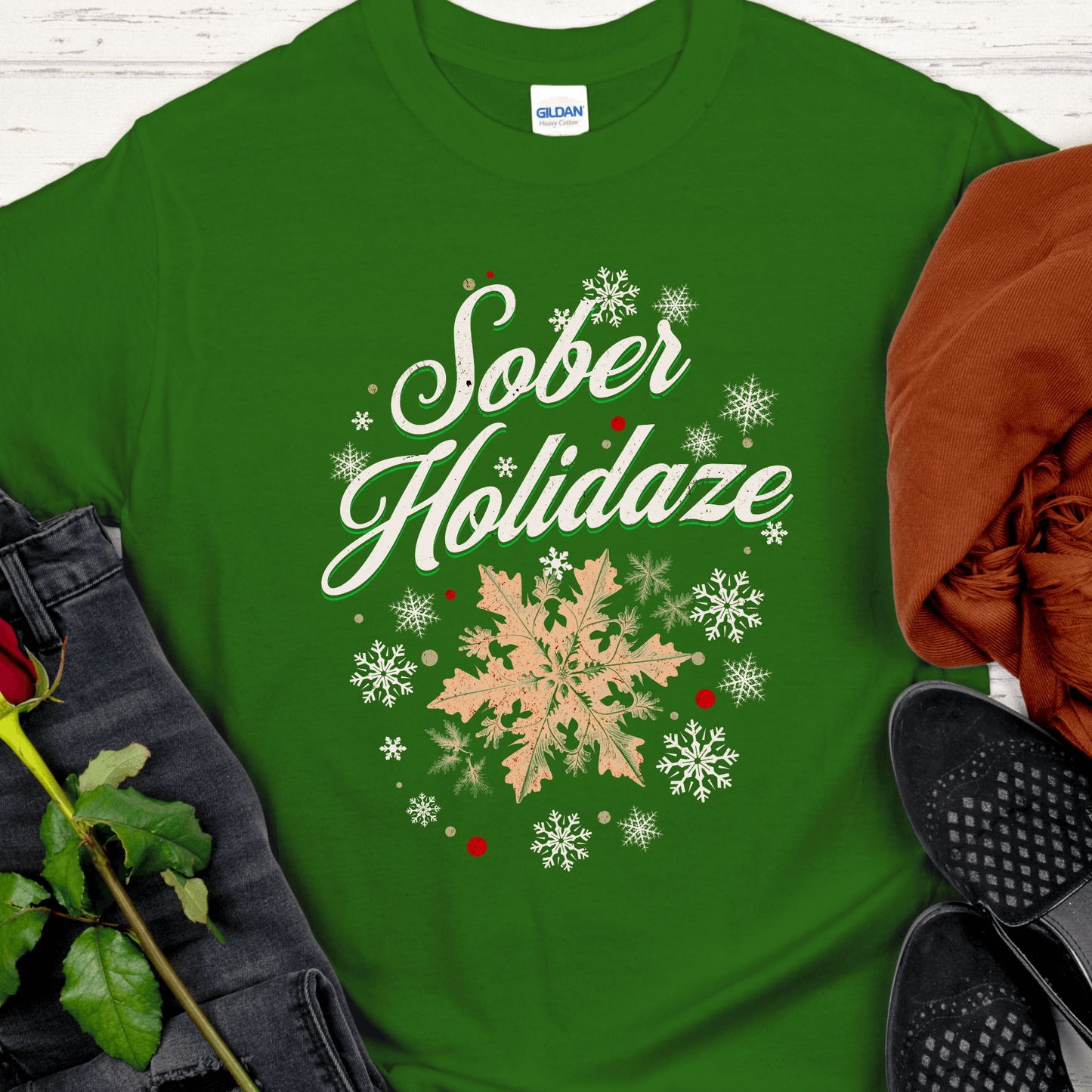 Christmas Recovery T-Shirt | Inspiring Sobriety |  Sober Holidaze