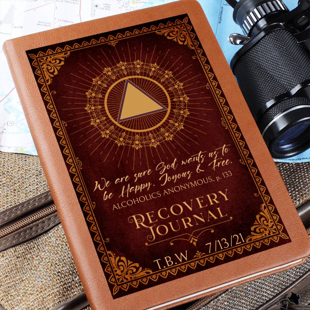 Custom AA Recovery Journal |Inspiring Sobriety | Happy Joyous Free