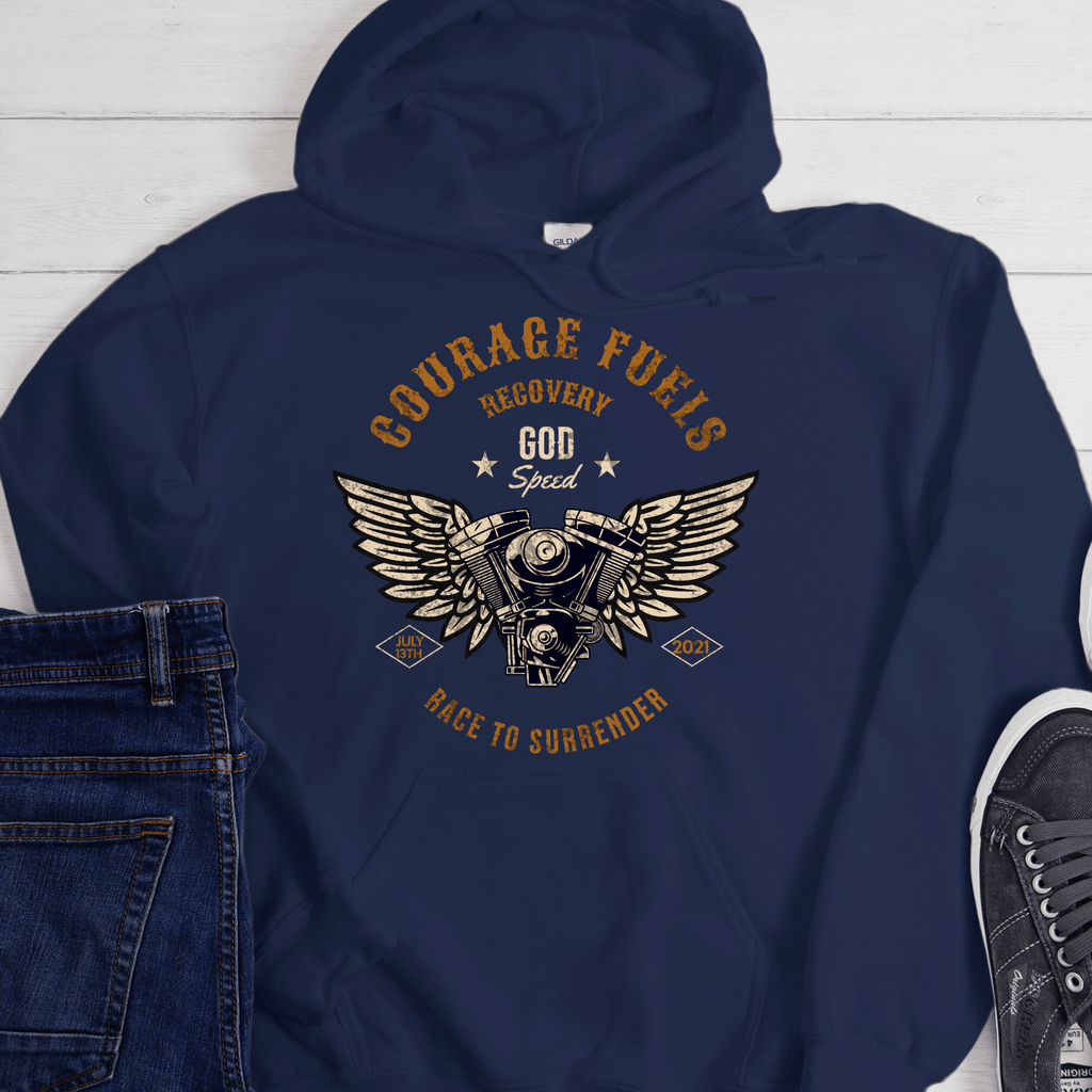 Custom Recovery Hoodie | Inspiring Sobriety |  Courage Fuels Recovery