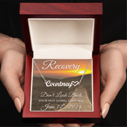 Custom Recovery Name Necklace |  Inspiring Sobriety | Don't Look Back, You're Not Going That Way