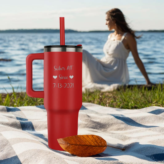 Custom Recovery SS Tumbler | Inspiring Sobriety | Sober AF Since