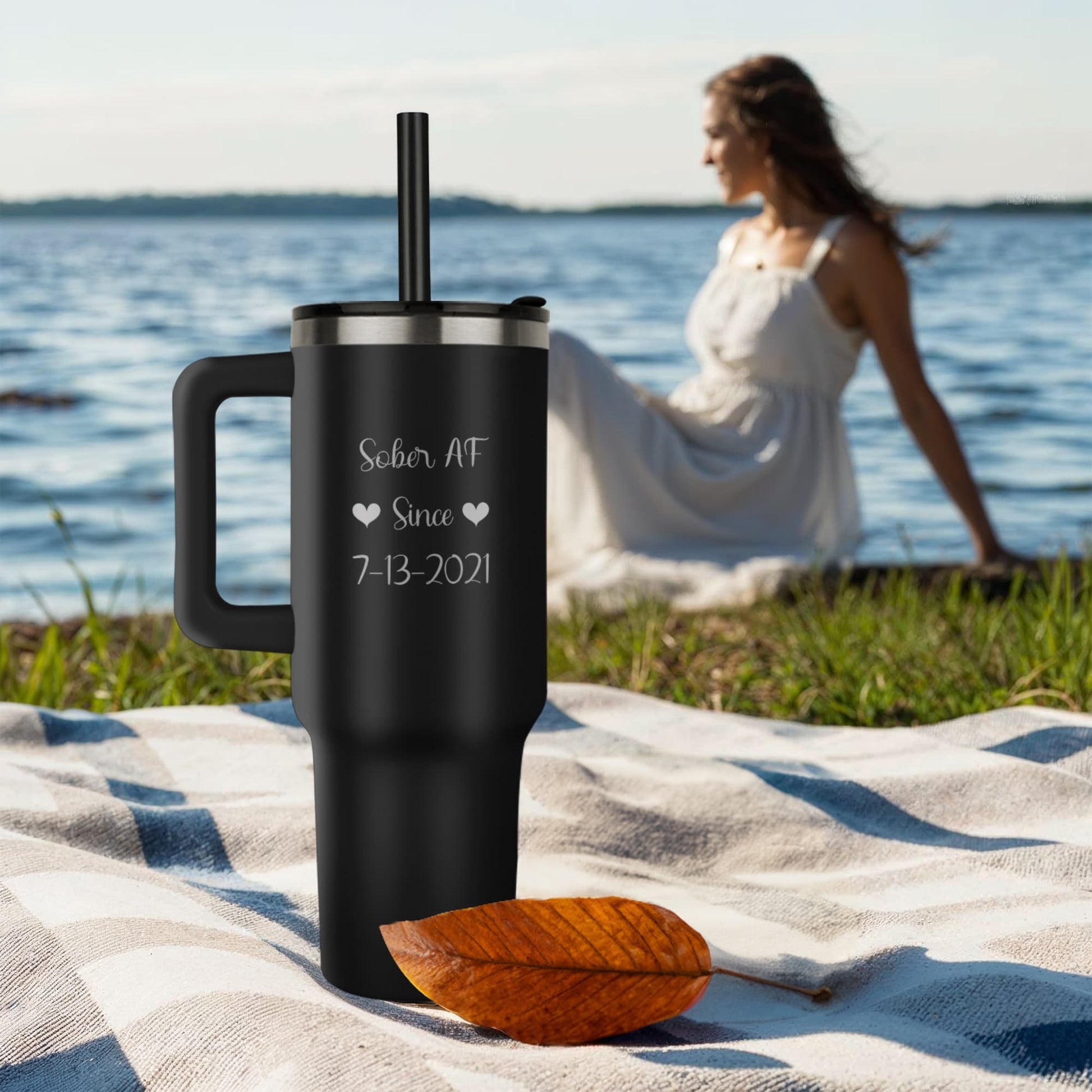 Custom Recovery SS Tumbler | Inspiring Sobriety | Sober AF Since