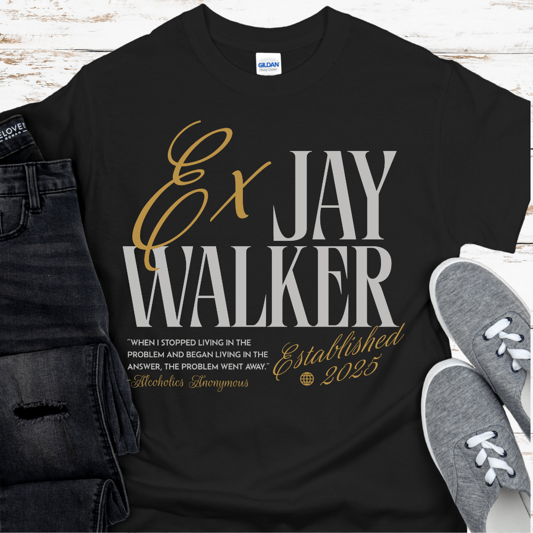 Custom Recovery T-Shirt | Inspiring Sobriety |   Ex-Jay Walker