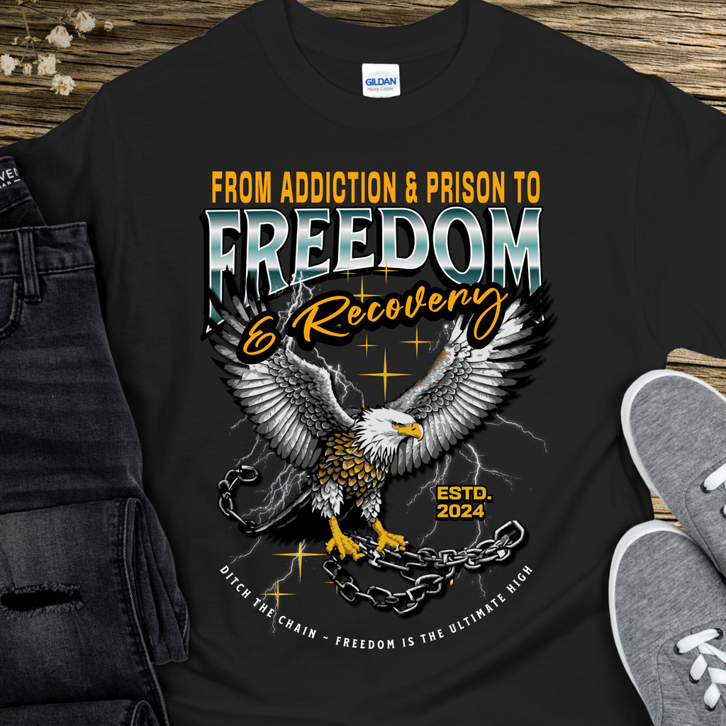 Custom Recovery T-Shirt | Inspiring Sobriety |  From Addiction & Prison To Freedom & Recovery