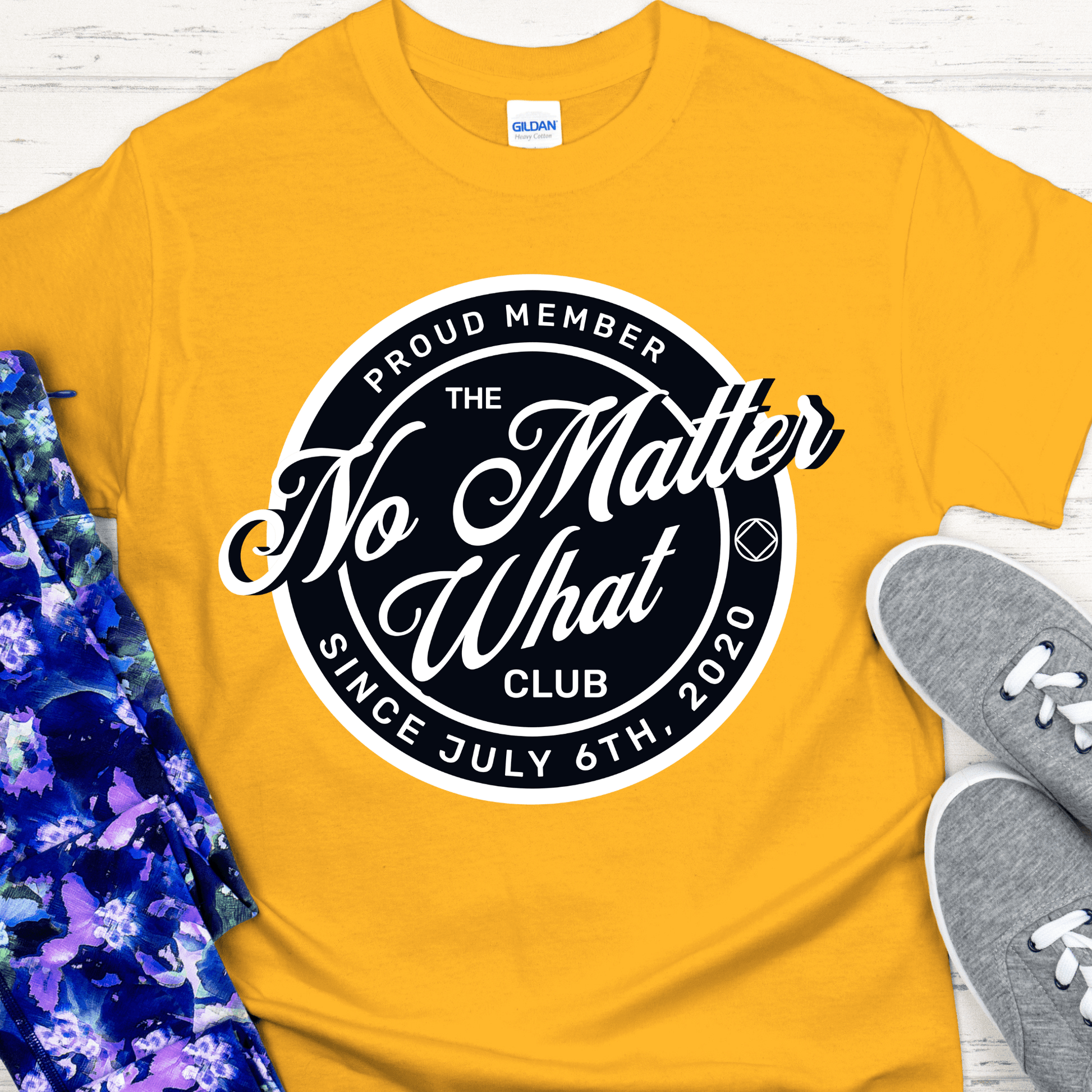 Custom Recovery T-Shirt | Inspiring Sobriety |  No Matter What Club