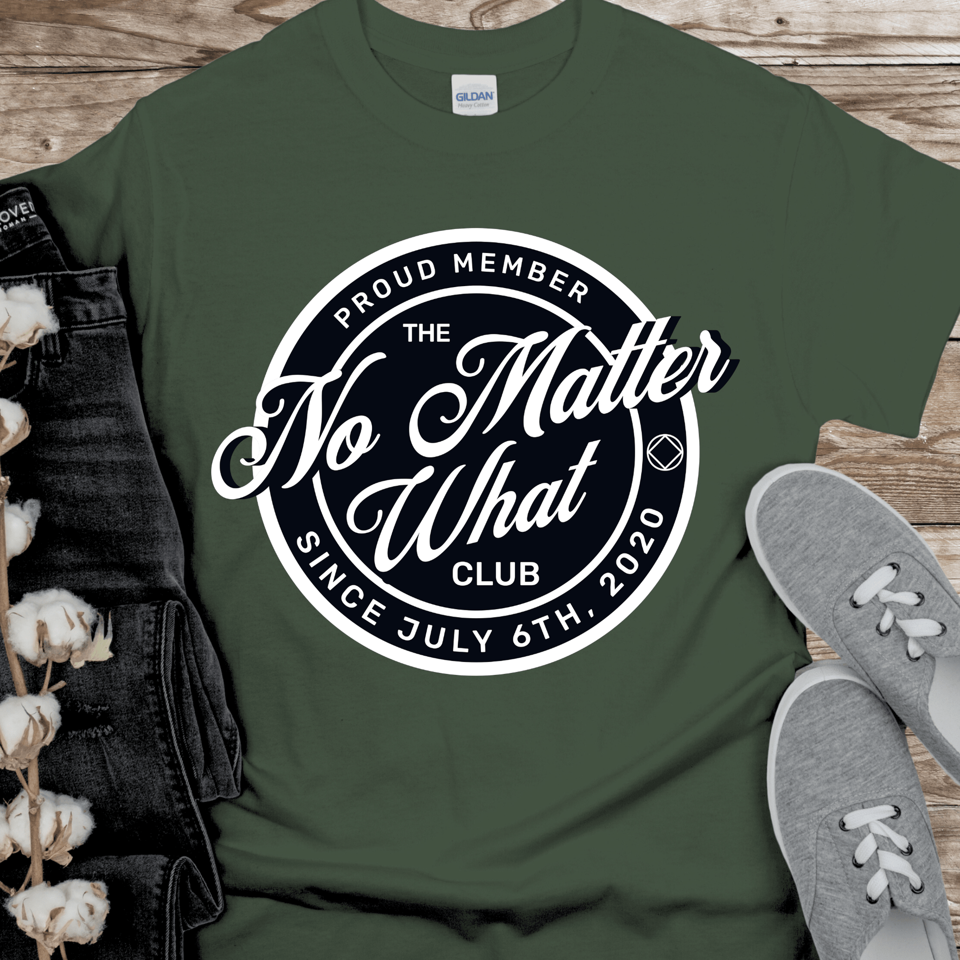 Custom Recovery T-Shirt | Inspiring Sobriety |  No Matter What Club