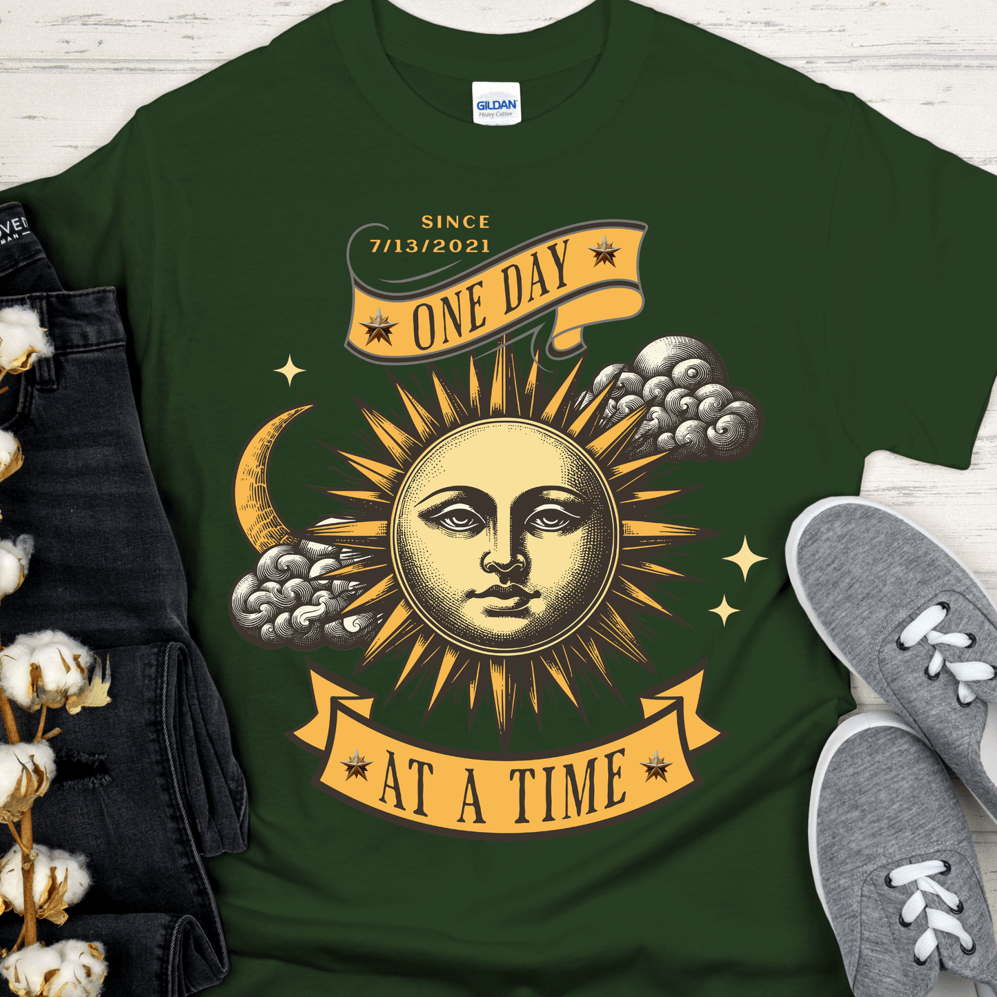 Custom Recovery T-Shirt | Inspiring Sobriety |  One Day at a Time