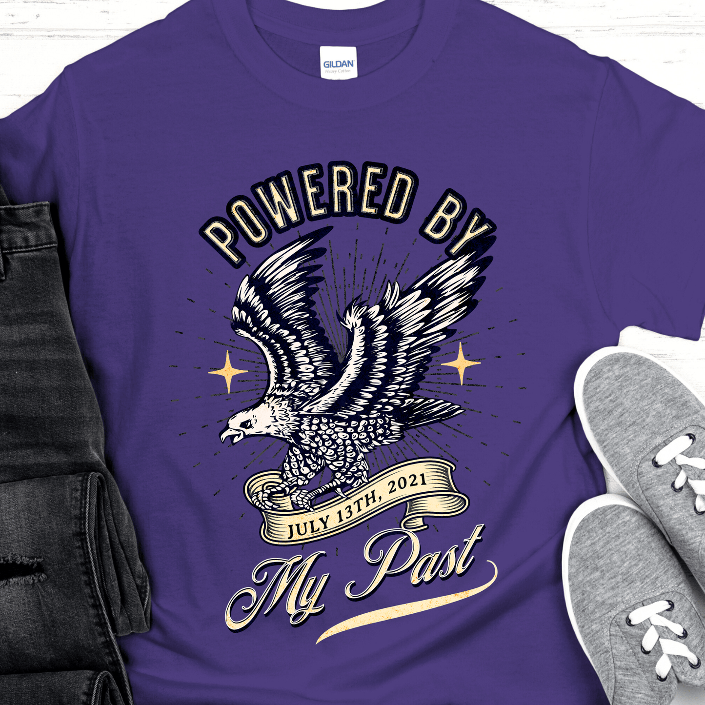 Custom Recovery T-Shirt | Inspiring Sobriety |  Powered By My Past