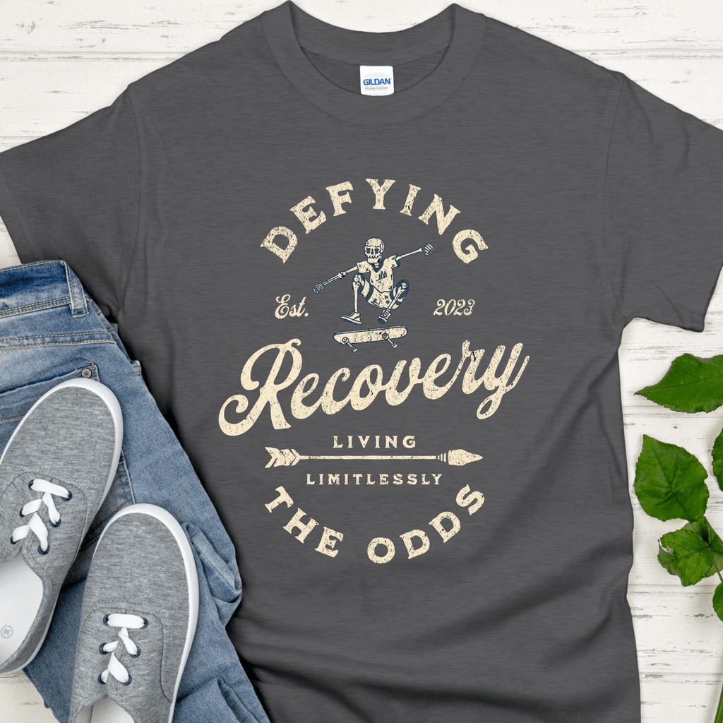 Custom Recovery T-Shirt | Inspiring Sobriety |   Recovery - Defying The Odds