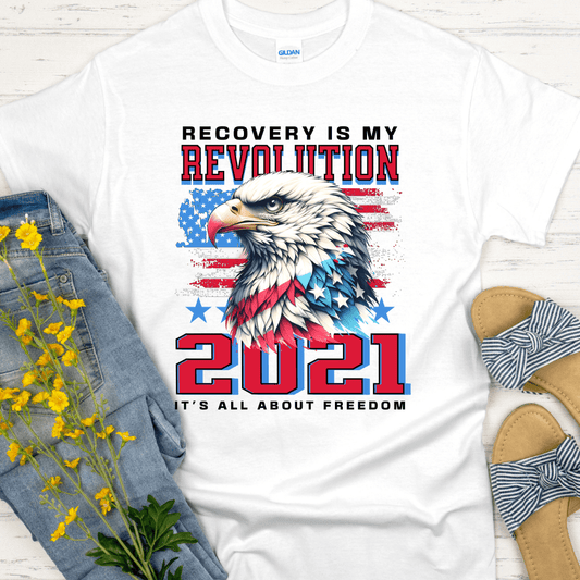 Custom Recovery T-Shirt | Inspiring Sobriety |  Recovery Is My Revolution