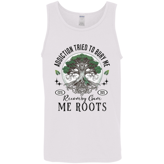 Custom Recovery Unisex Tank | Inspiring Sobriety |  Recovery Gave Me Roots
