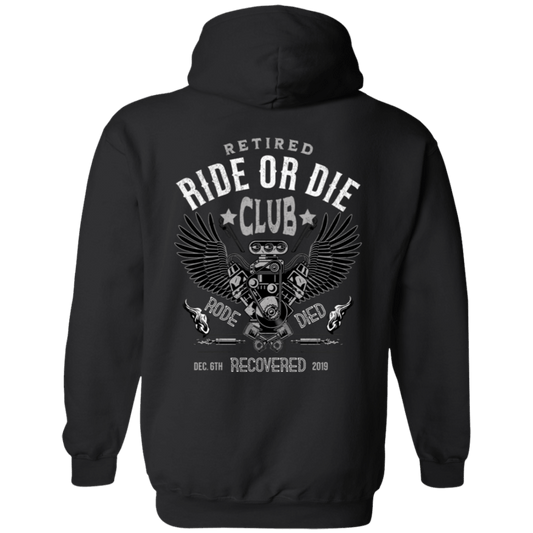 Custom Recovery Zip Hoodie  | Inspiring Sobriety |  Retired Ride or Die Club
