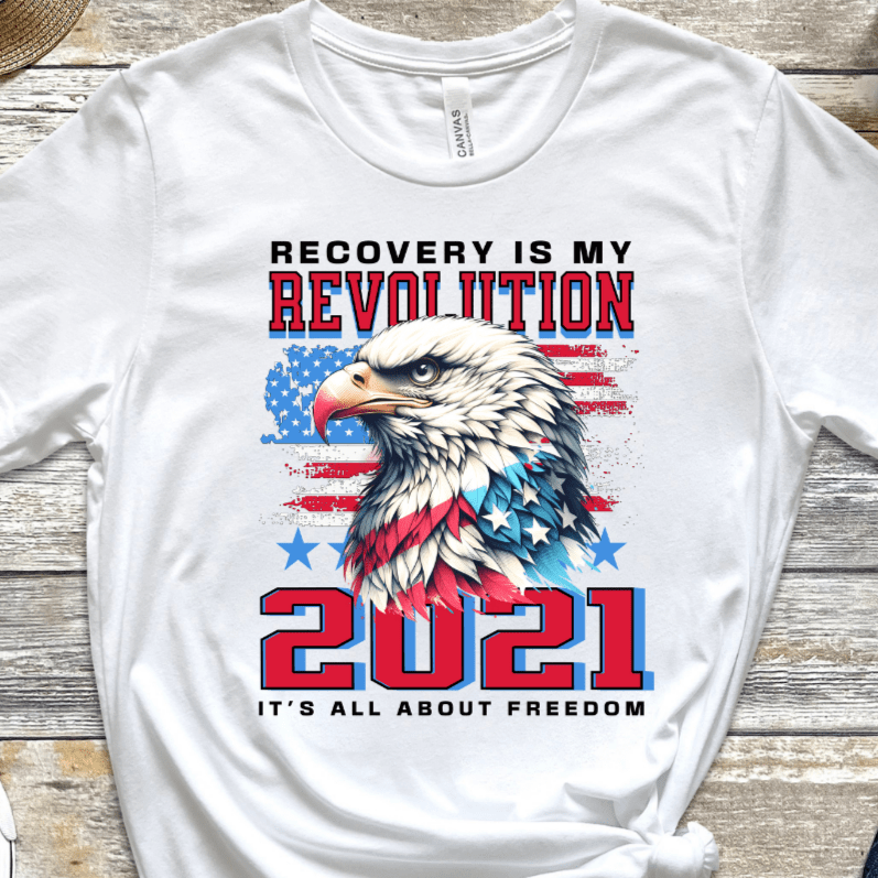 Custom Vintage Recovery T-Shirt | Inspiring Sobriety |  Recovery is My Revolution