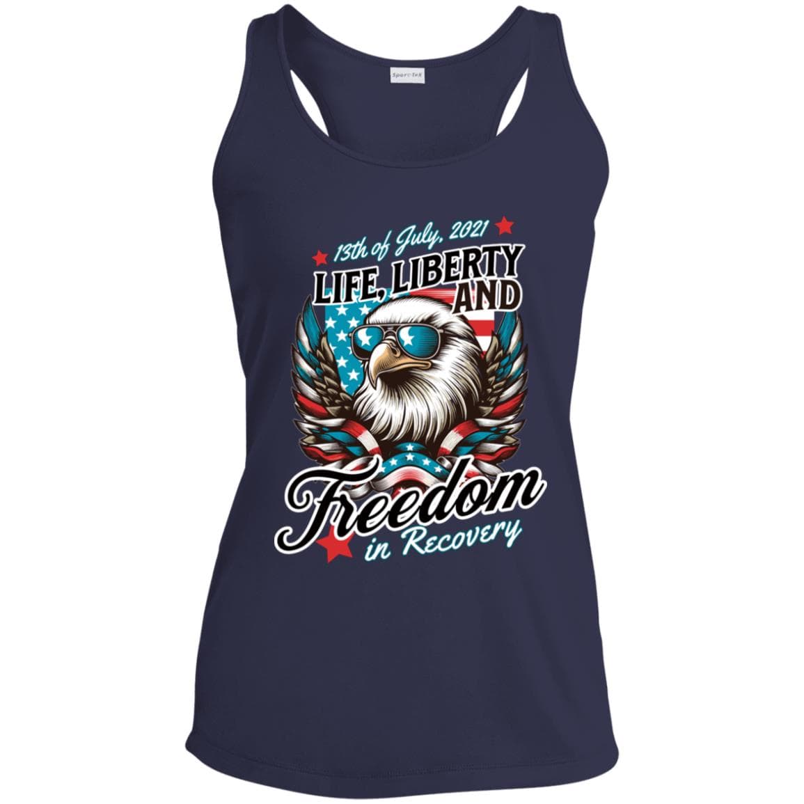 Custom Womens Recovery Tank | Inspiring Sobriety |  Life, Liberty & Freedom