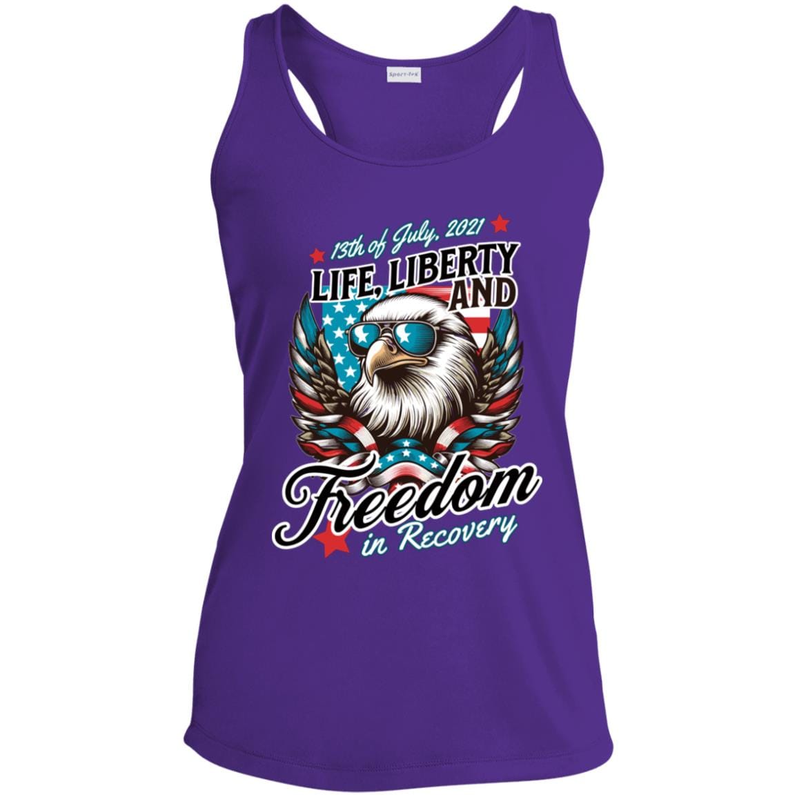 Custom Womens Recovery Tank | Inspiring Sobriety |  Life, Liberty & Freedom