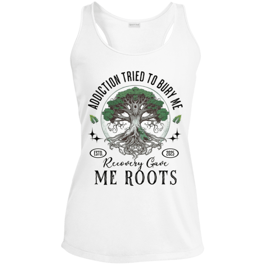Custom Womens Recovery Tank | Inspiring Sobriety |  Recovery Gave Me Roots
