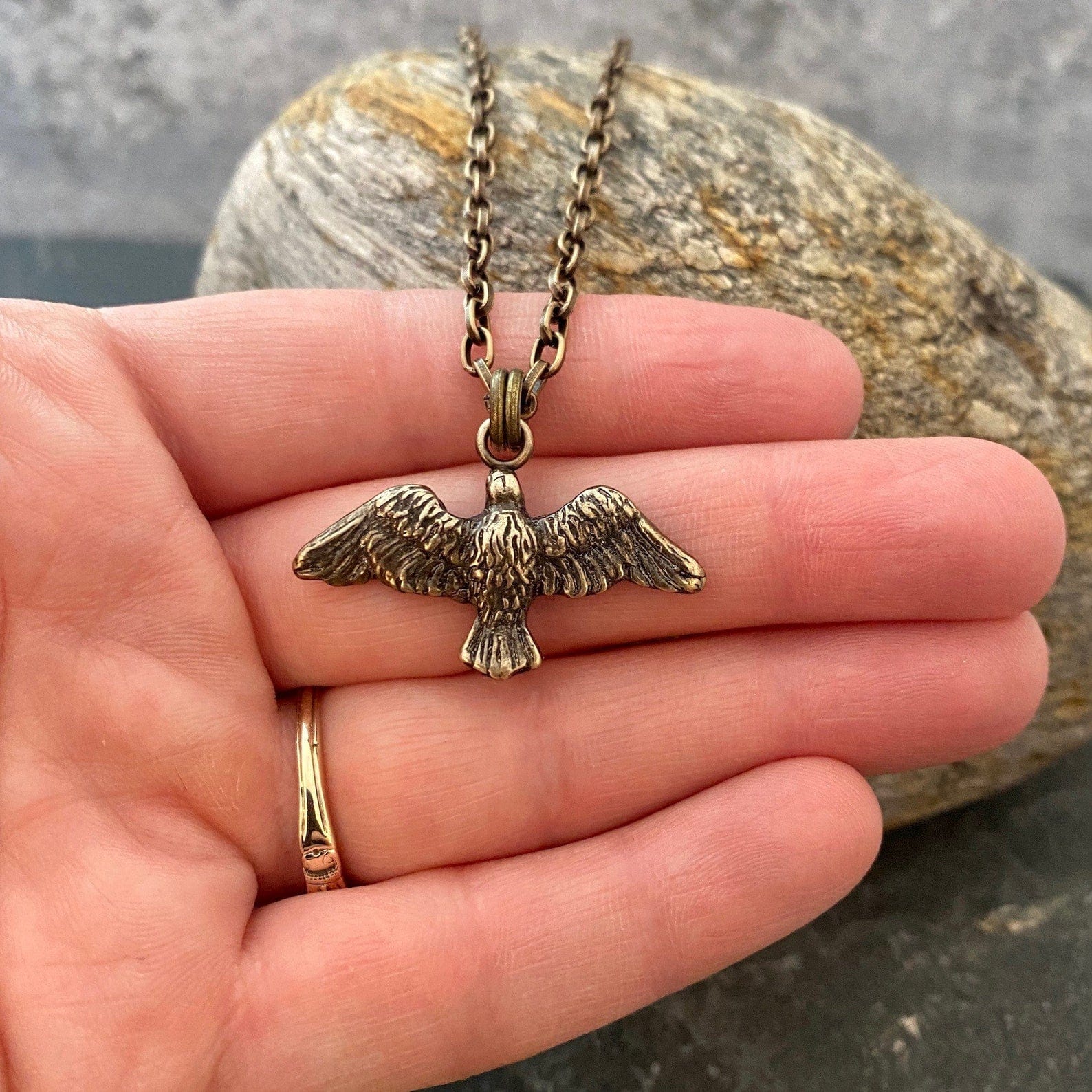 Eagle "Freedom" Bronze Necklace | Inspiring Sobriety and Johnny LTD