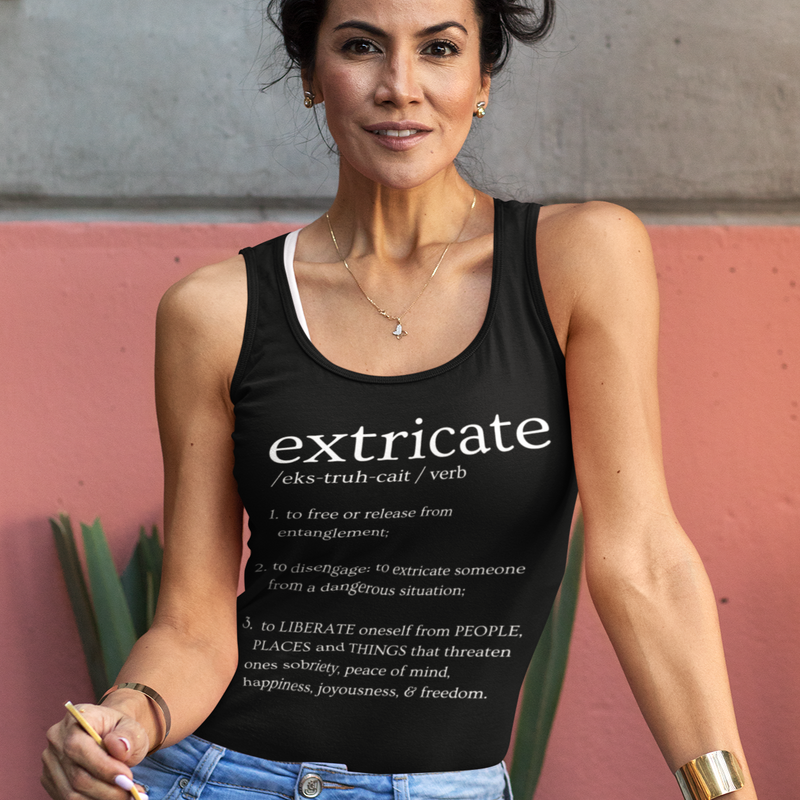Womens Recovery Tank | Inspiring Sobriety |  Extricate Definition