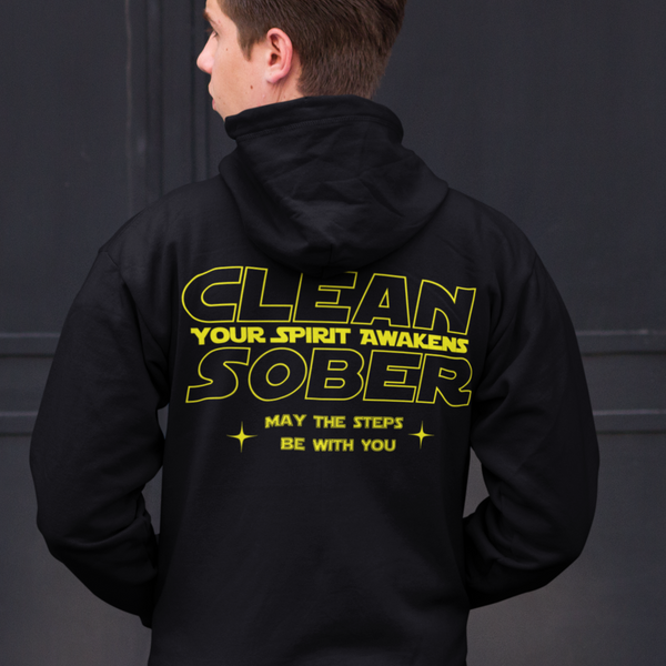 may the steps be with you Recovery Unisex Zip Hoodie  | Inspiring Sobriety |  Clean Sober Your Spirit Awakens