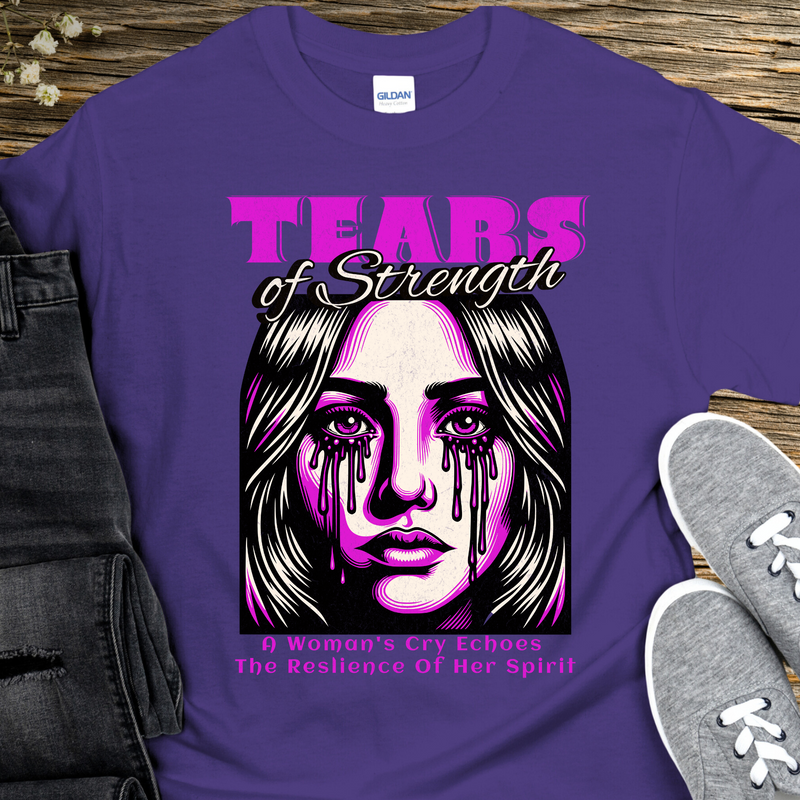 purple Recovery T-Shirt | Inspiring Sobriety |  Tears of Strength