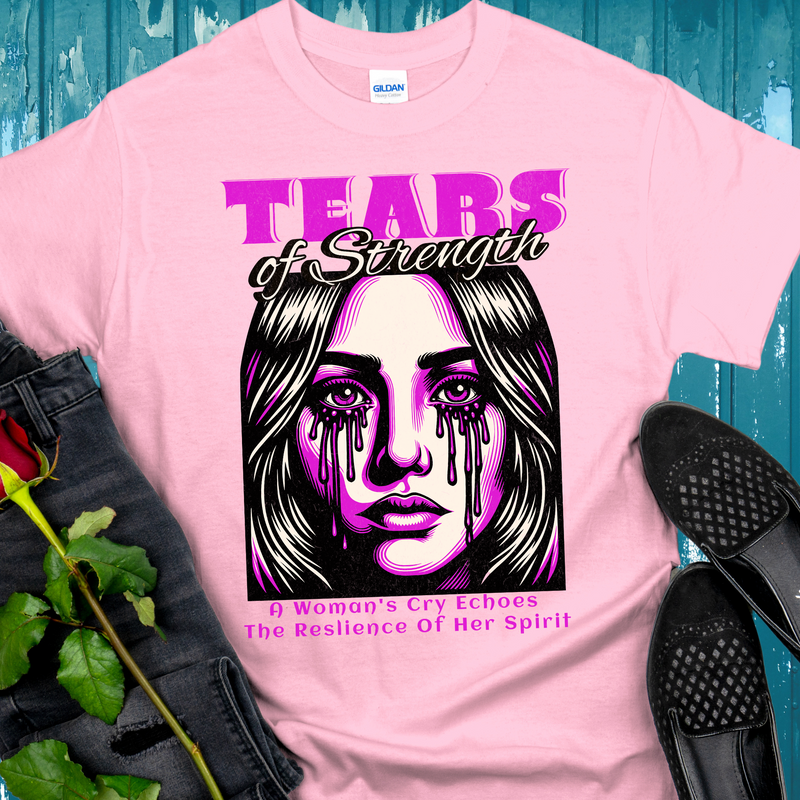 pink Recovery T-Shirt | Inspiring Sobriety |  Tears of Strength
