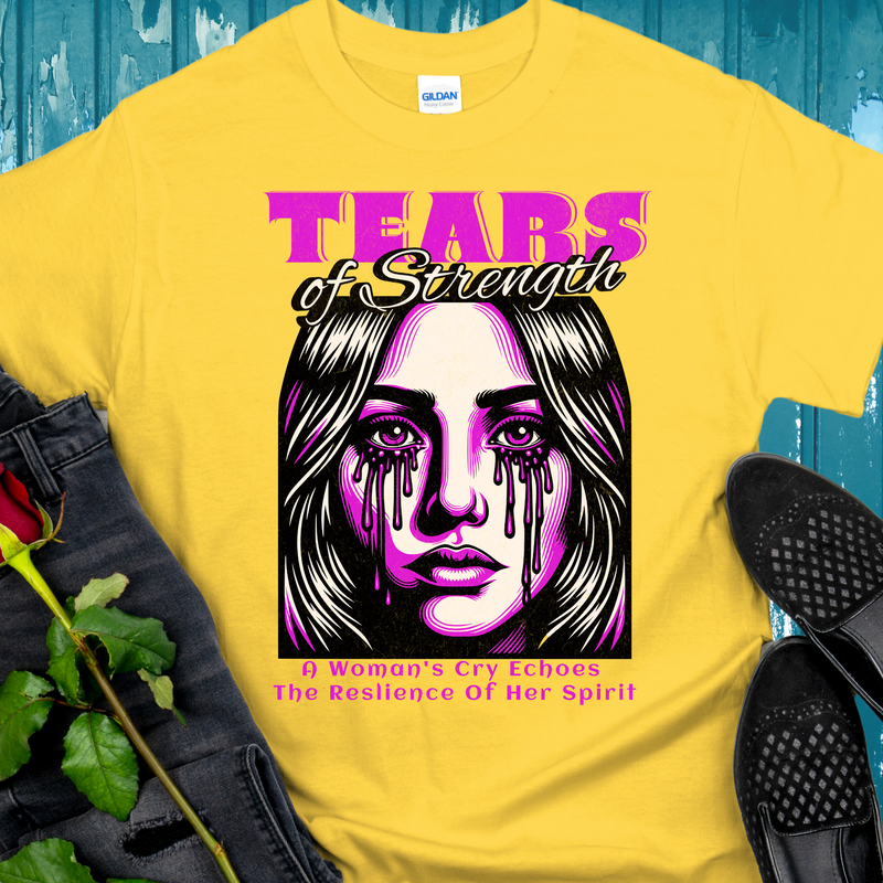 yellow Recovery T-Shirt | Inspiring Sobriety |  Tears of Strength