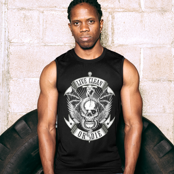 Mens Recovery Tank | Inspiring Sobriety |  Live Clean or Die