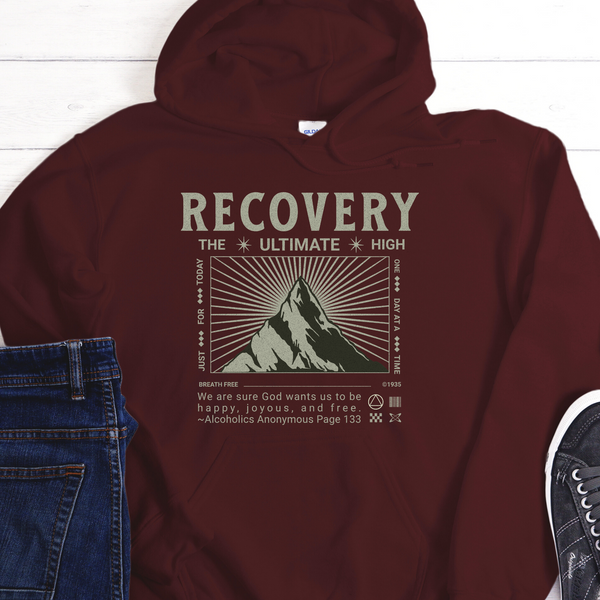 Recovery Hoodie | Inspiring Sobriety |  Recovery The Ultimate High