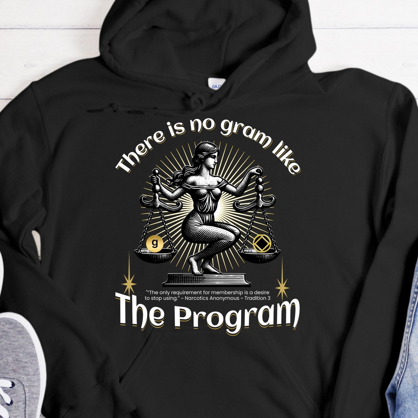 NA Recovery Hoodie | Inspiring Sobriety |  There's No Gram Like The Program