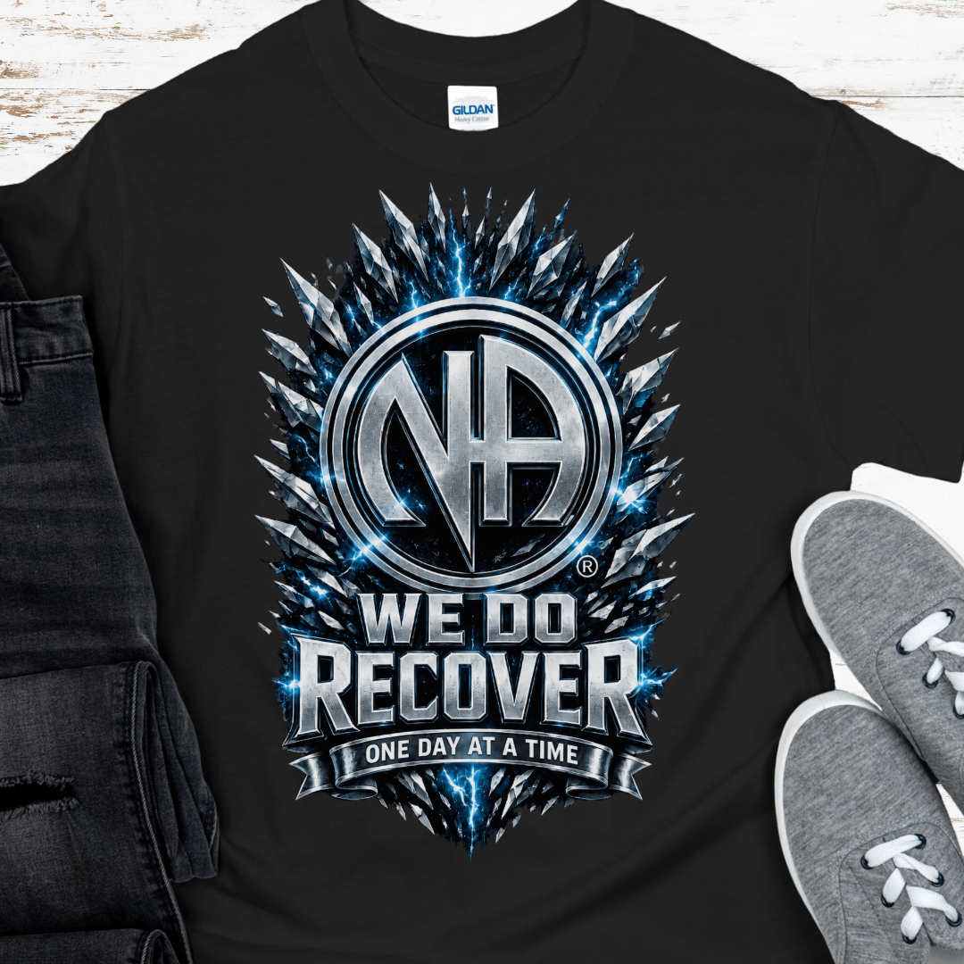 NA Recovery T-Shirt | Inspiring Sobriety |  We Do Recover NA Logo