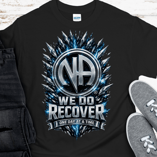 NA Recovery T-Shirt | Inspiring Sobriety |  We Do Recover NA Logo