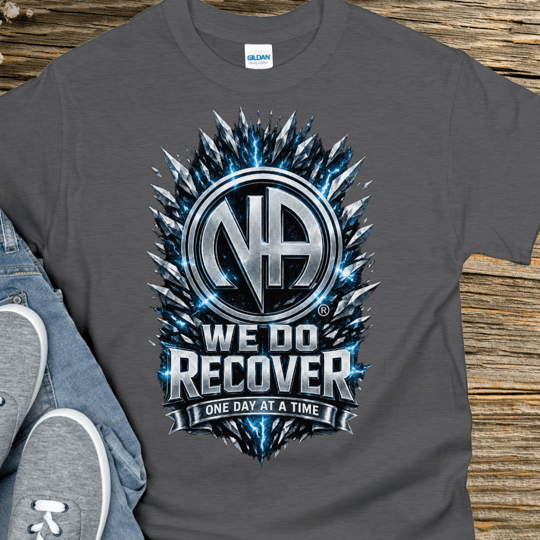 NA Recovery T-Shirt | Inspiring Sobriety |  We Do Recover NA Logo