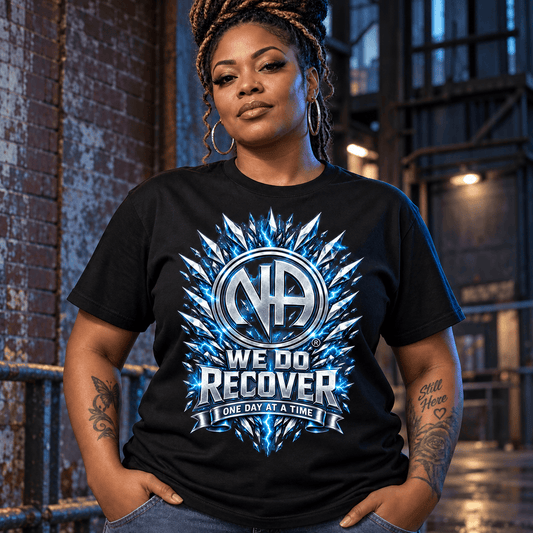 NA Recovery T-Shirt | Inspiring Sobriety |  We Do Recover NA Logo