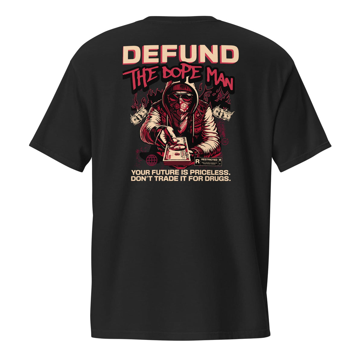 Peter - Defund - Black - Unisex garment-dyed pocket t-shirt